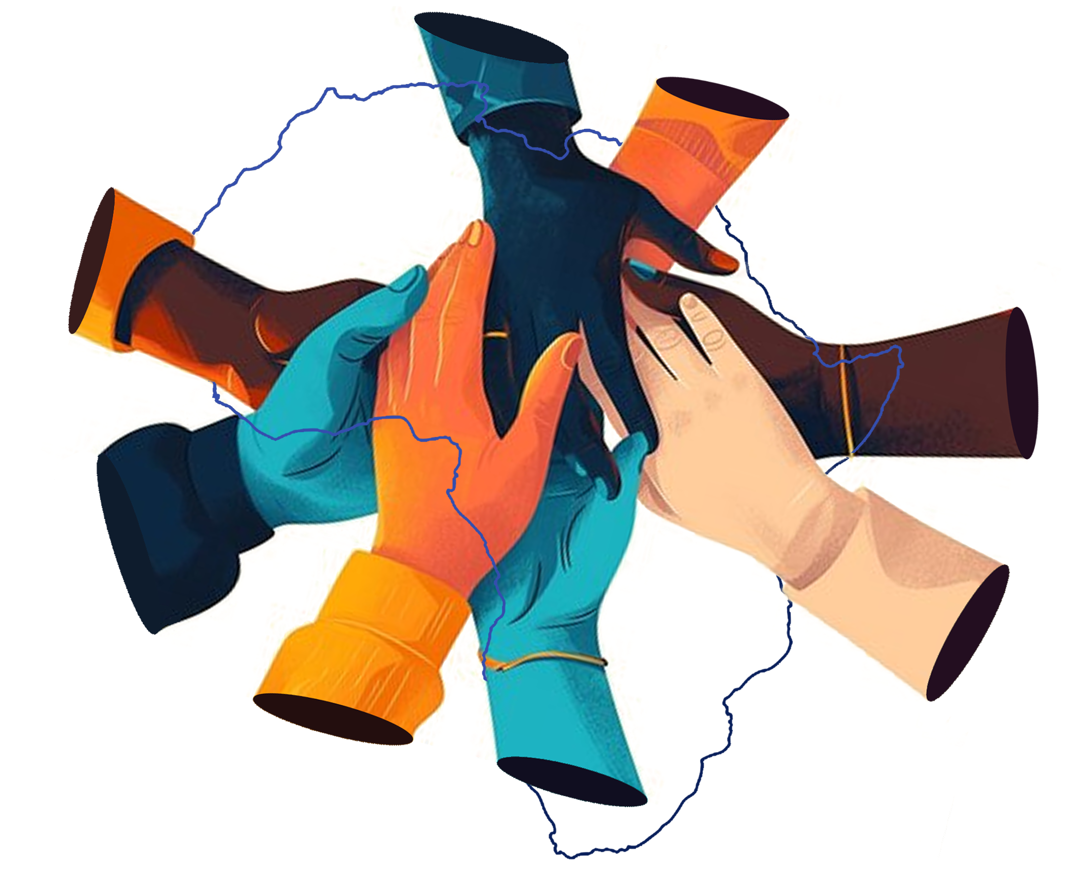 a picture of peeople holding hands